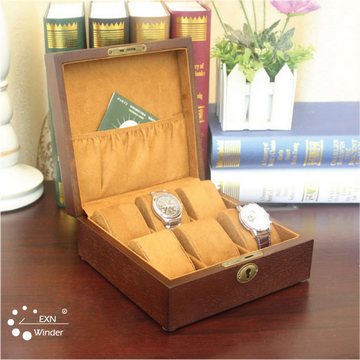 外銷美國橡木實木手錶首飾收納盒帶鎖
