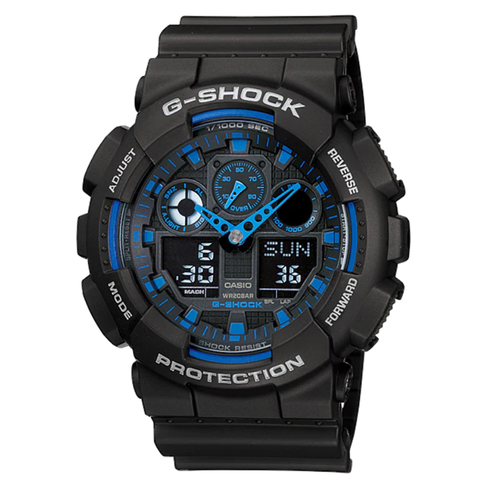 G-SHOCK 變形金鋼機械感重型運動錶-藍指針