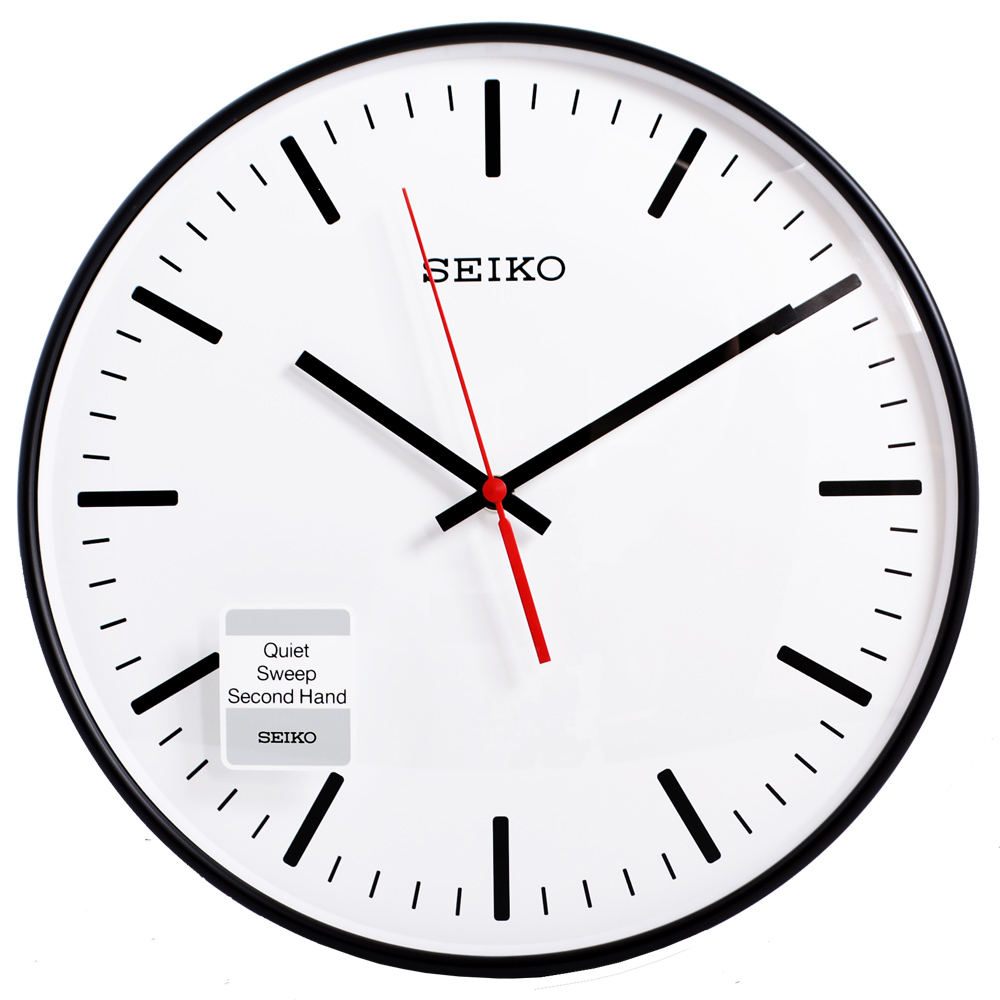 SEIKO極簡立體時標滑動式秒針 靜音 時鐘 掛鐘(QXA701K)
