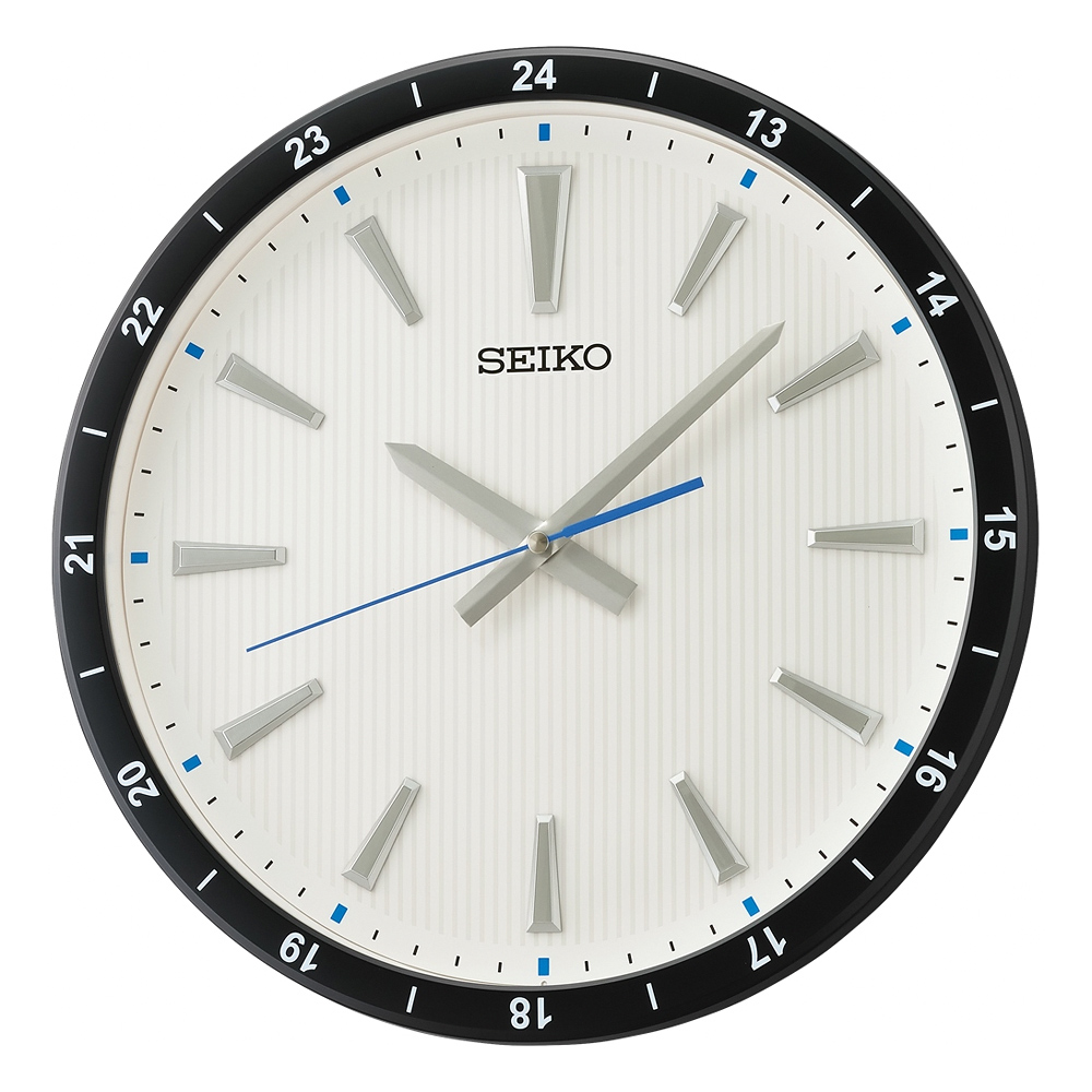SEIKO 精工 立體時標 滑動式靜音造型掛鐘 QXA802J