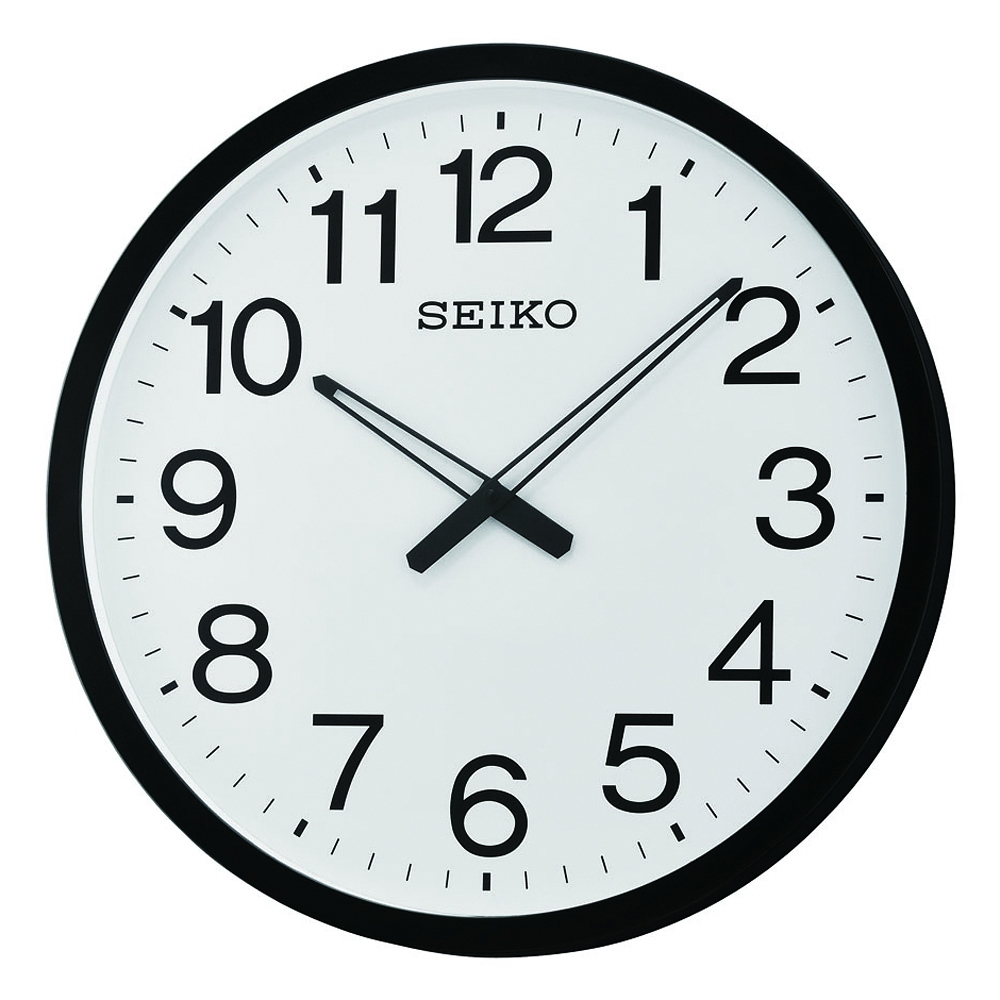 SEIKO 精工 指針式時尚掛鐘-黑框 QXA563K