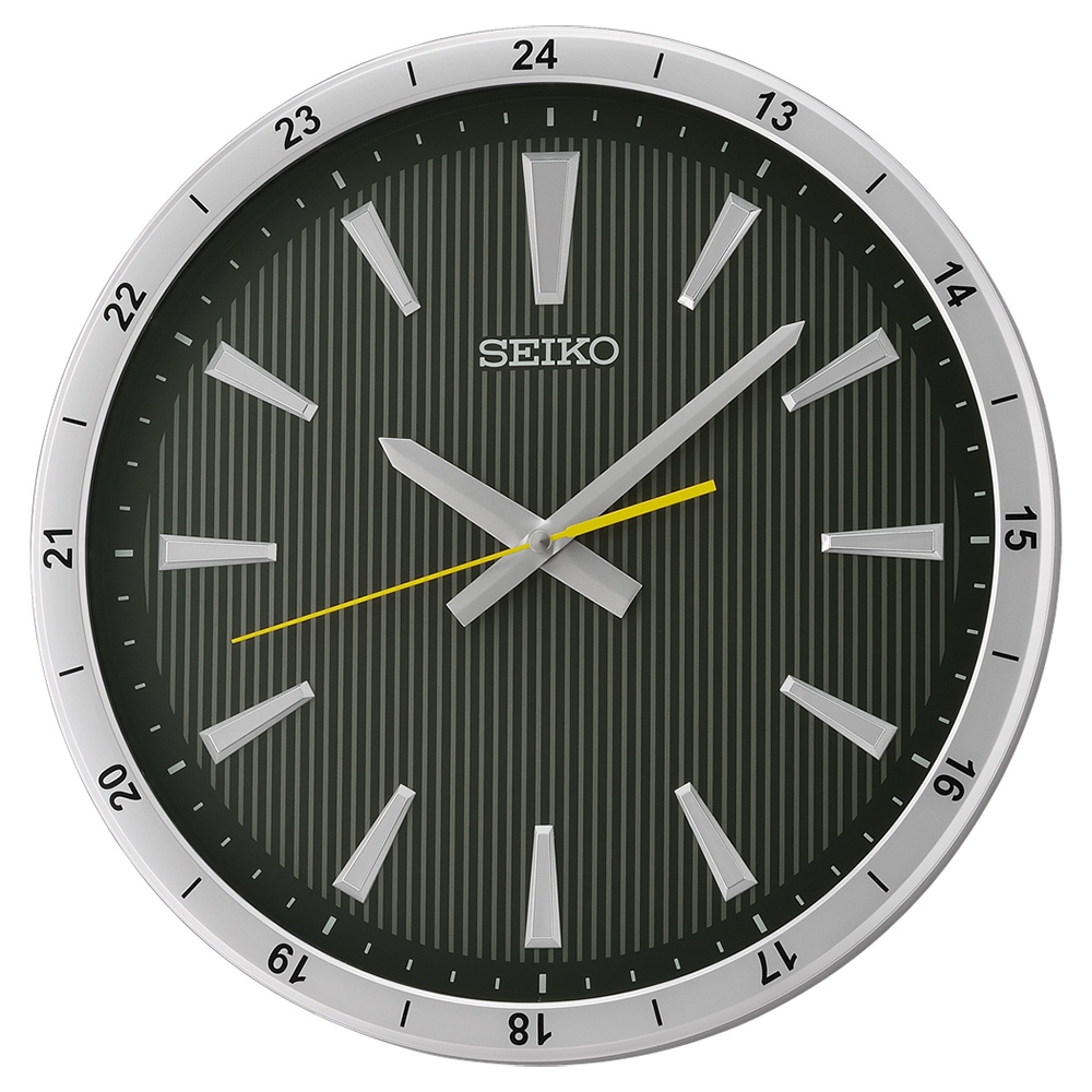 SEIKO 精工 辦公室商務風 滑動式秒針靜音掛鐘 時鐘(QXA802S)