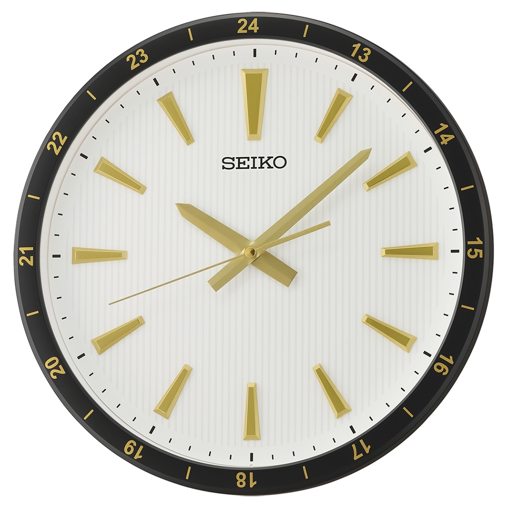 SEIKO 精工 辦公室商務風 滑動式秒針靜音掛鐘 時鐘(QXA802G)