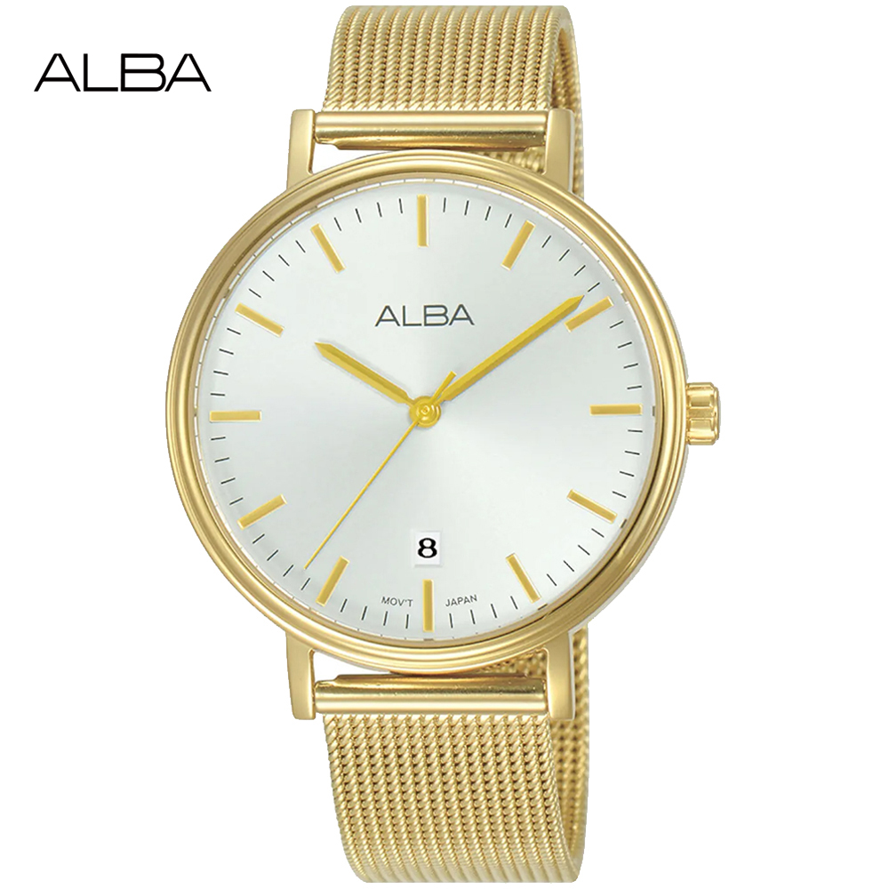 ALBA 雅柏 簡約時尚米蘭帶氣質腕錶/銀X金/36mm (VJ32-X342K/AG8N80X1)