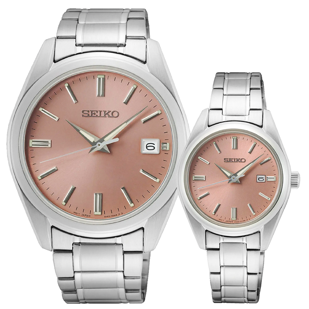 SEIKO精工 CS 城市情侶手錶 對錶(SUR523P1+SUR529P1/6N52-00A0P+6N22-00K0P)
