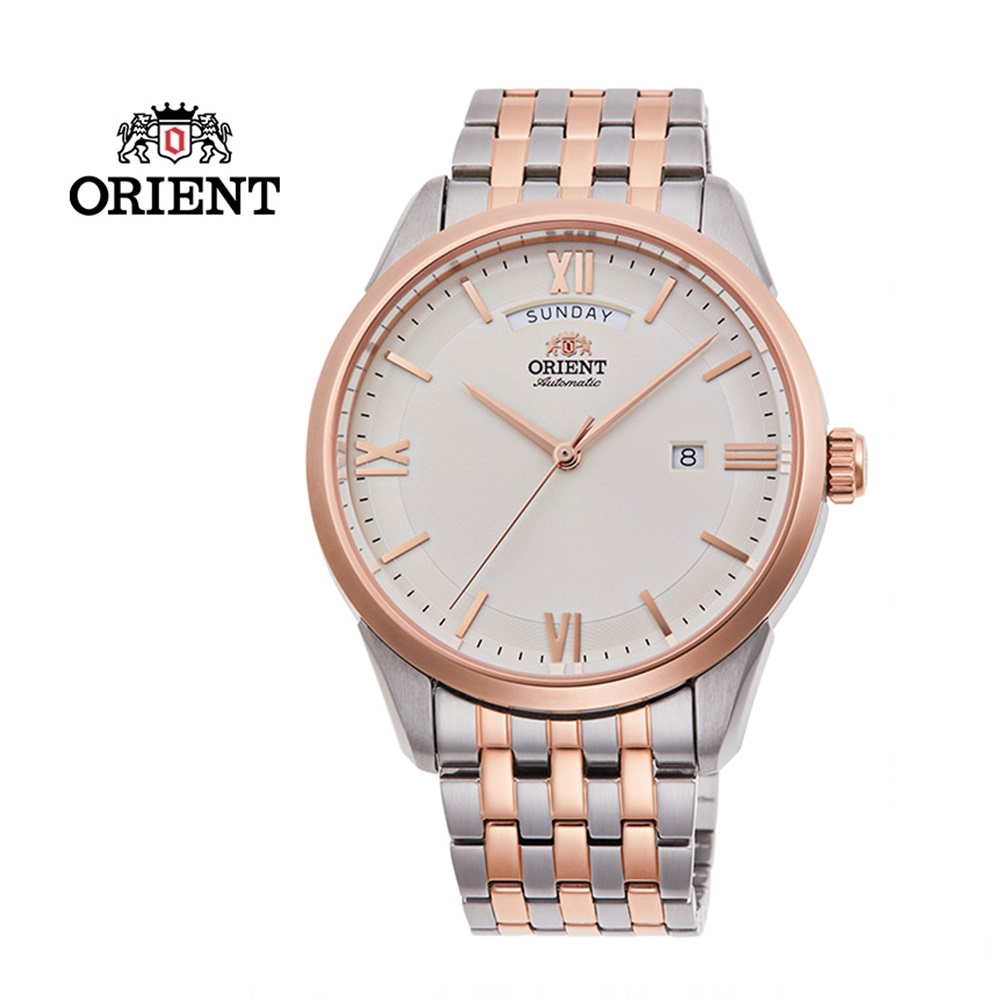ORIENT 東方錶 WILD CALENDAR 系列 現代簡約機械腕錶 鋼帶款 白色 RA-AX0001S-40.8 mm
