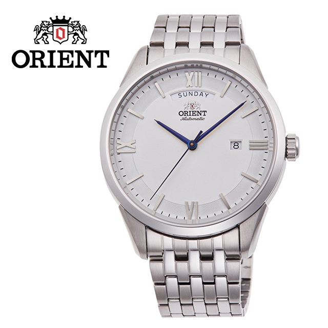 ORIENT 東方錶 WILD CALENDAR 系列 現代簡約機械腕錶 鋼帶款 白色 RA-AX0005S -40.8 mm