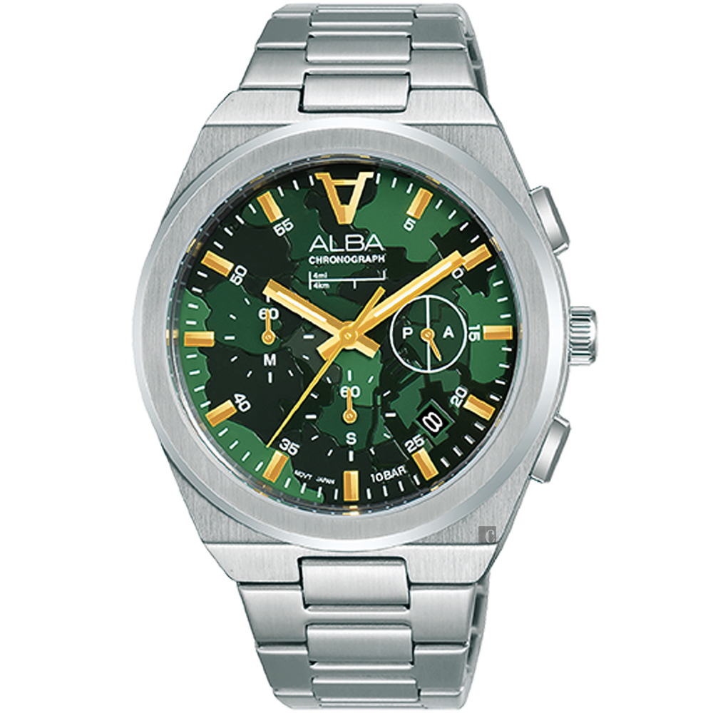 ALBA 雅柏 東京印象計時手錶-41mm VD53-X380G (AT3H51X1)