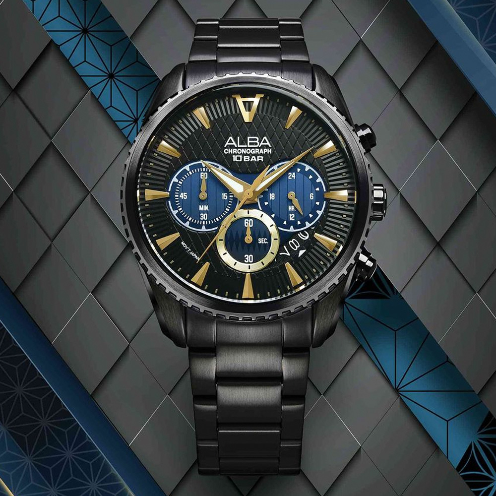 ALBA 雅柏 AT3J09X1 東京印象計時手錶-43mm VD53-X394SD