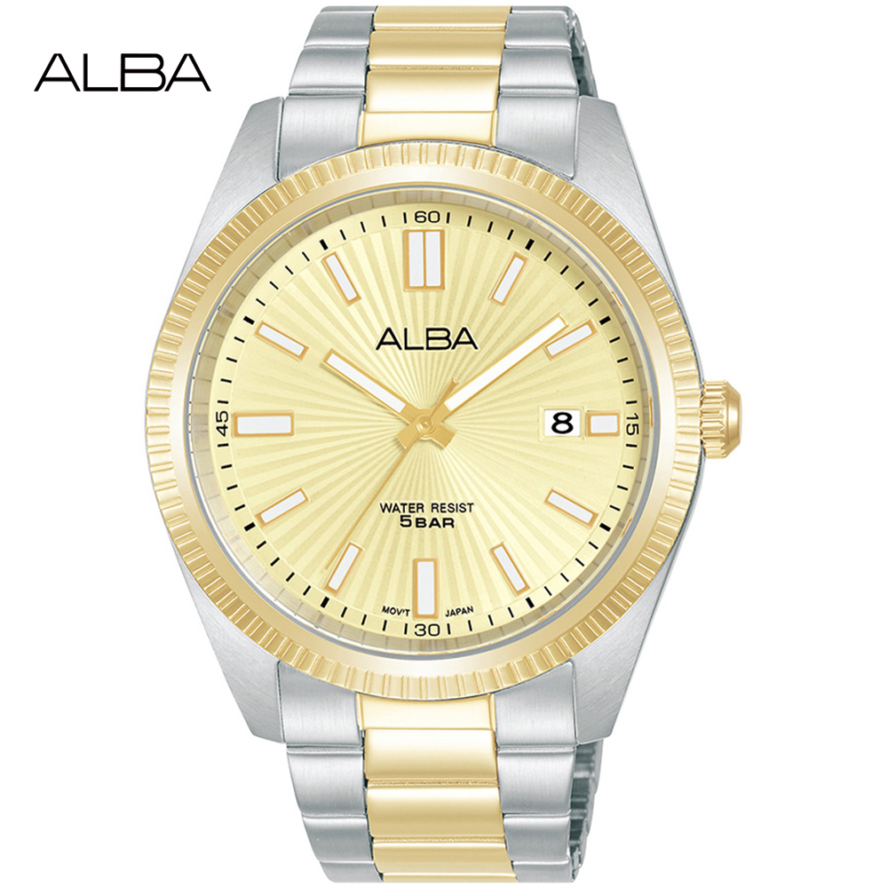 ALBA 雅柏 太陽紋簡約時尚腕錶/半金/42.5mm (VJ42-X353KS/AS9S64X1)