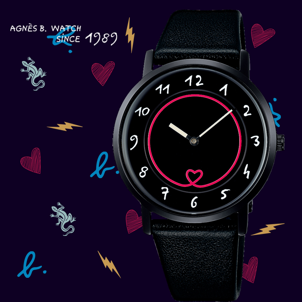 agnes b. marcello 35週年限量款 霓虹腕錶 女錶 手錶-34mm VJ20-KVP0C/BJ5022X1