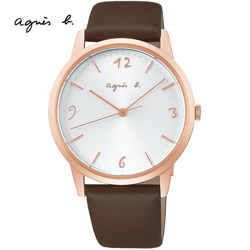 agnes b. 手繪風法式簡約時尚腕錶/35mm (VJ21-KCP0J/BH8066J1)