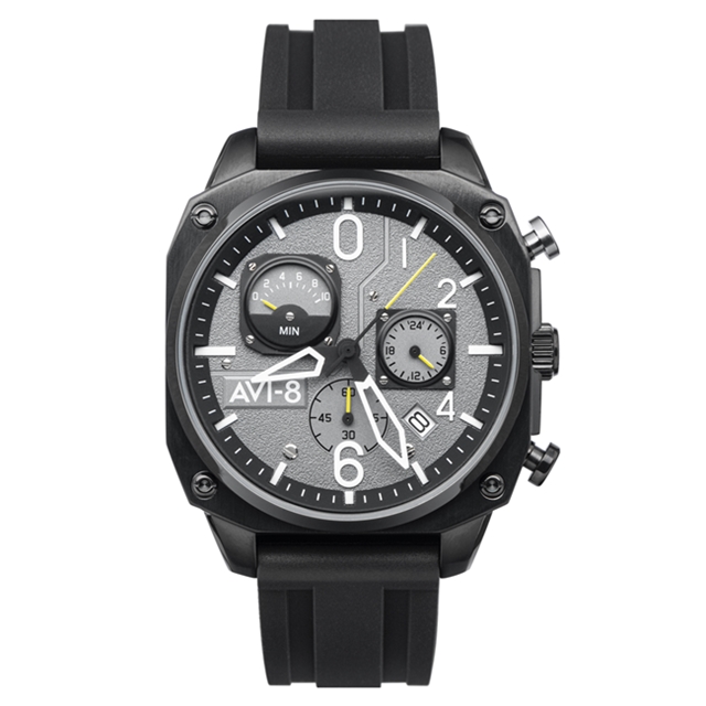 【AVI-8】HAWKER HUNTER 軍事型男手錶 ( 黑 / 灰 AIAV4052R1)