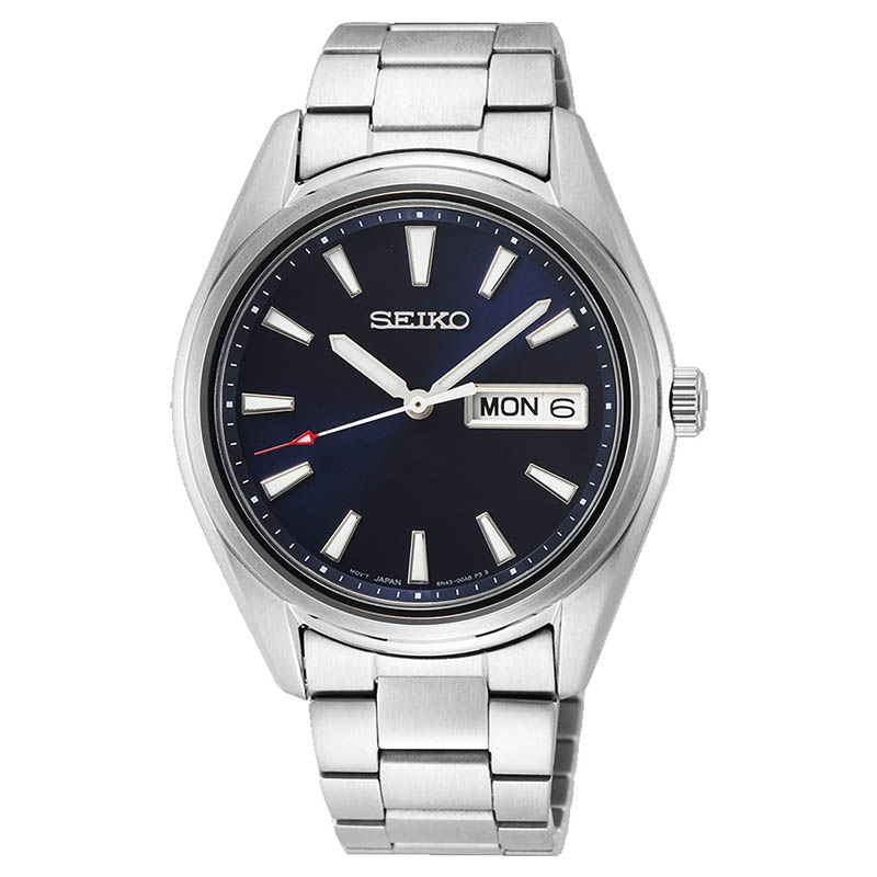 【SEIKO】精工 SUR347P1 日期星期顯示 藍寶石鏡面 鋼錶帶女錶 36mm 藍/銀 6N43-00B0B
