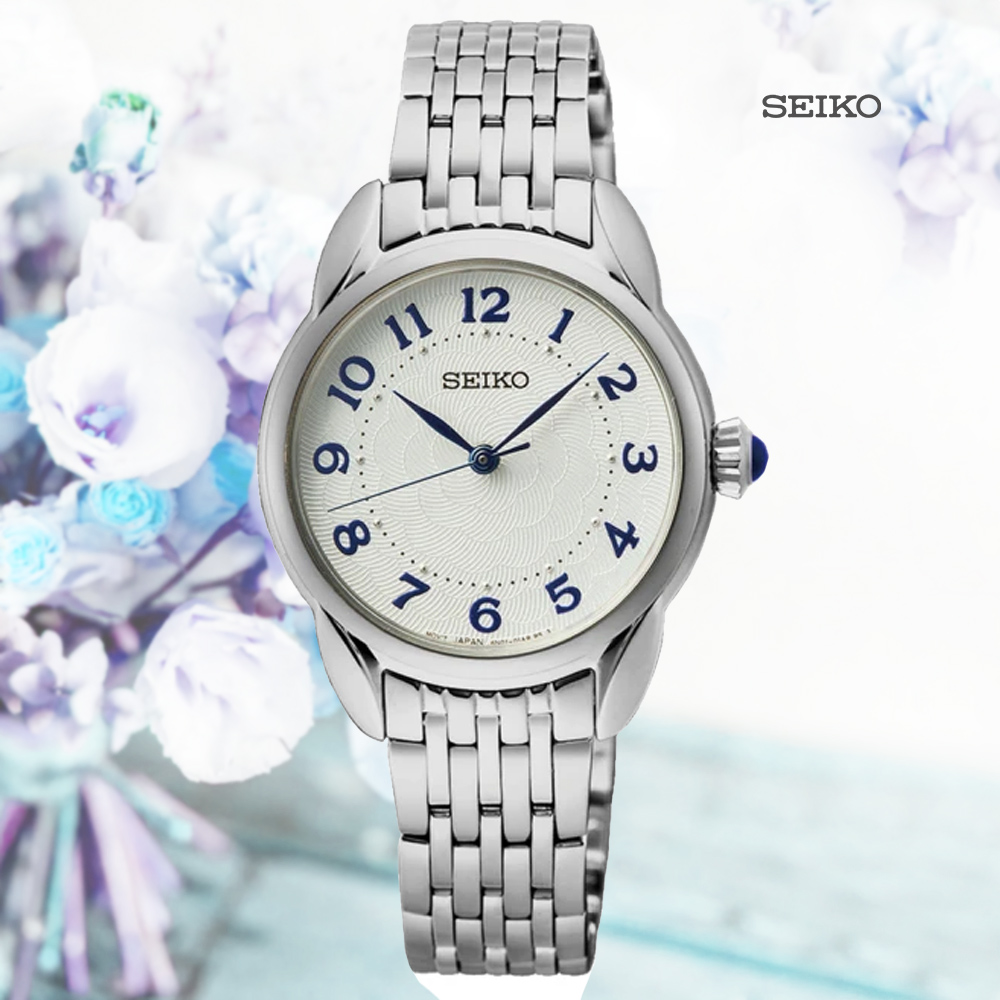 SEIKO 精工 CS系列 簡約三針OL都會淑女腕錶-銀色28.7mm(SUR561P1/6N01-00P0S)