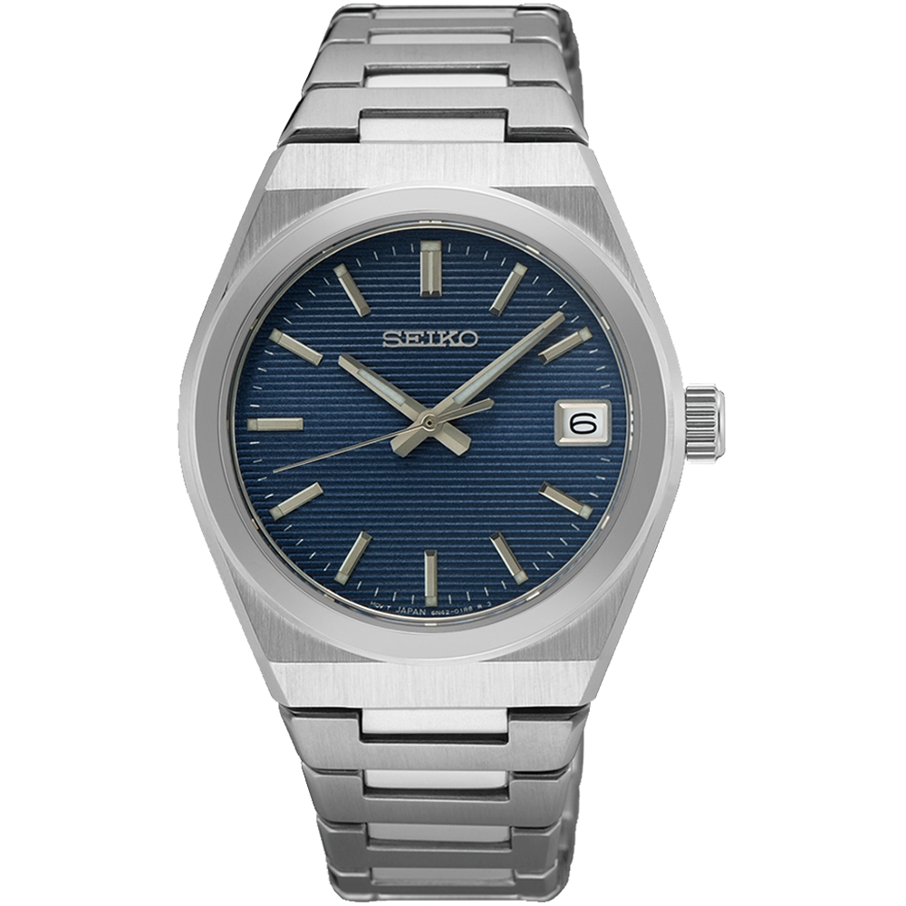 SEIKO 精工 CS系列經典條紋時尚腕錶/藍/34mm (6N42-00N0B/SUR575P1)