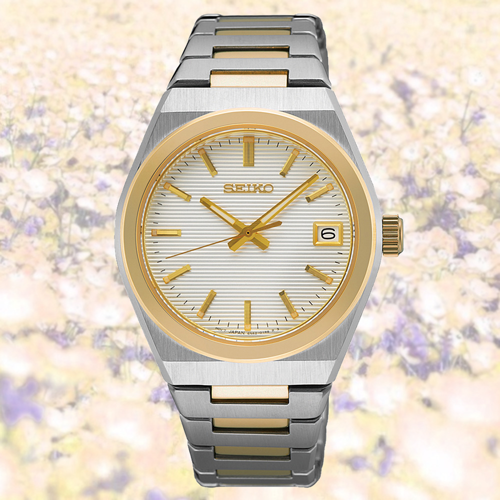 SEIKO 精工 CS系列 日系簡約 時尚淑女石英錶-雙色 SK028 SUR578P1/6N42-00N0KS
