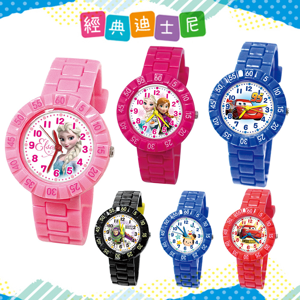 DF童趣館 - 超人氣迪士尼動畫系列運動風數字殼兒童手錶-共6色