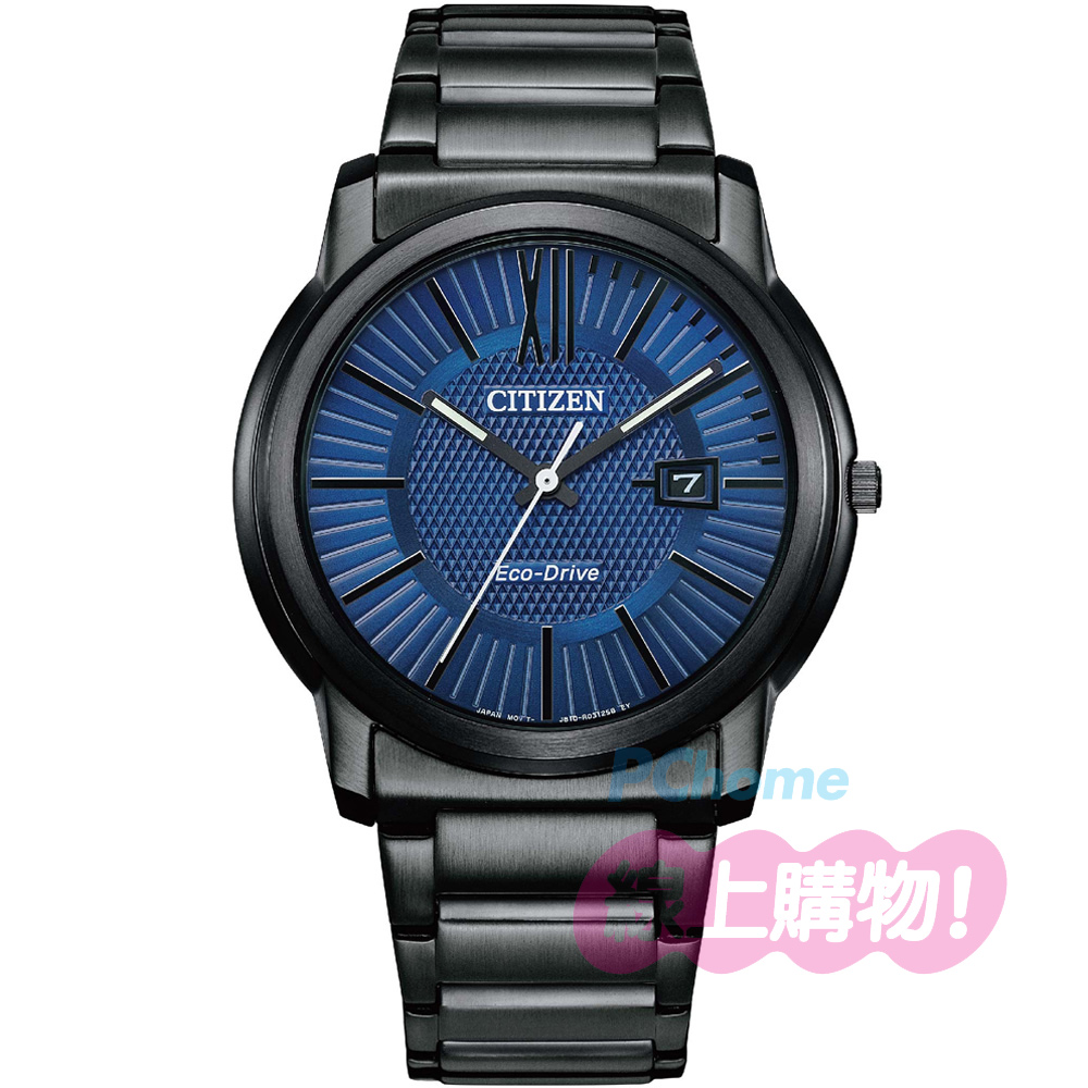 CITIZEN 星辰 光動能 都會時尚 礦石強化玻璃紳士錶 AW1217-83L