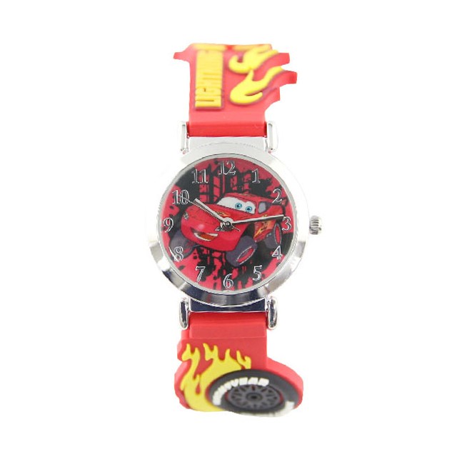 【Disney】閃電麥坤｜造型橡膠兒童錶-亮眼紅/CR-3K1119P-012RD