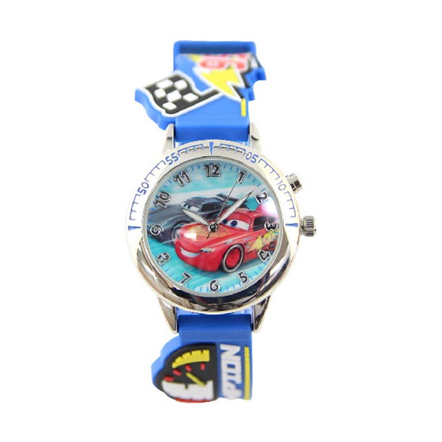 【Disney】閃電麥坤｜造型橡膠兒童錶-帥氣藍/CR-3K2464P-002BE