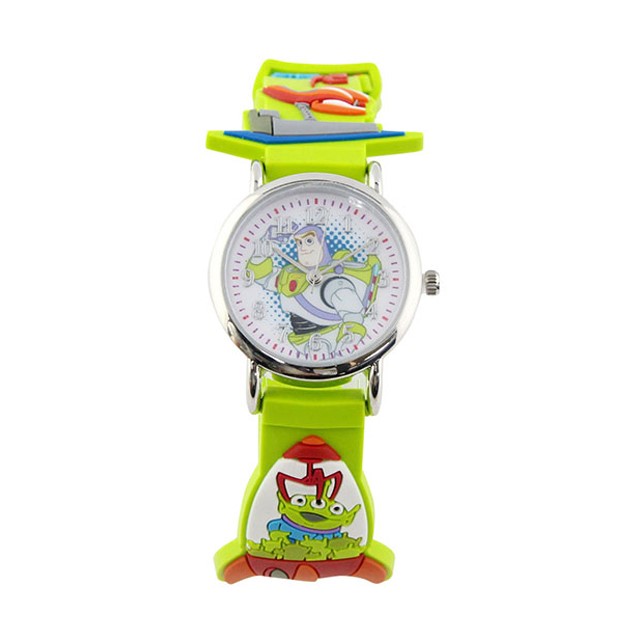 【Disney】玩具總動員｜巴斯光年｜造型橡膠錶帶兒童錶-帥氣綠/TS-3K2398P-001GN