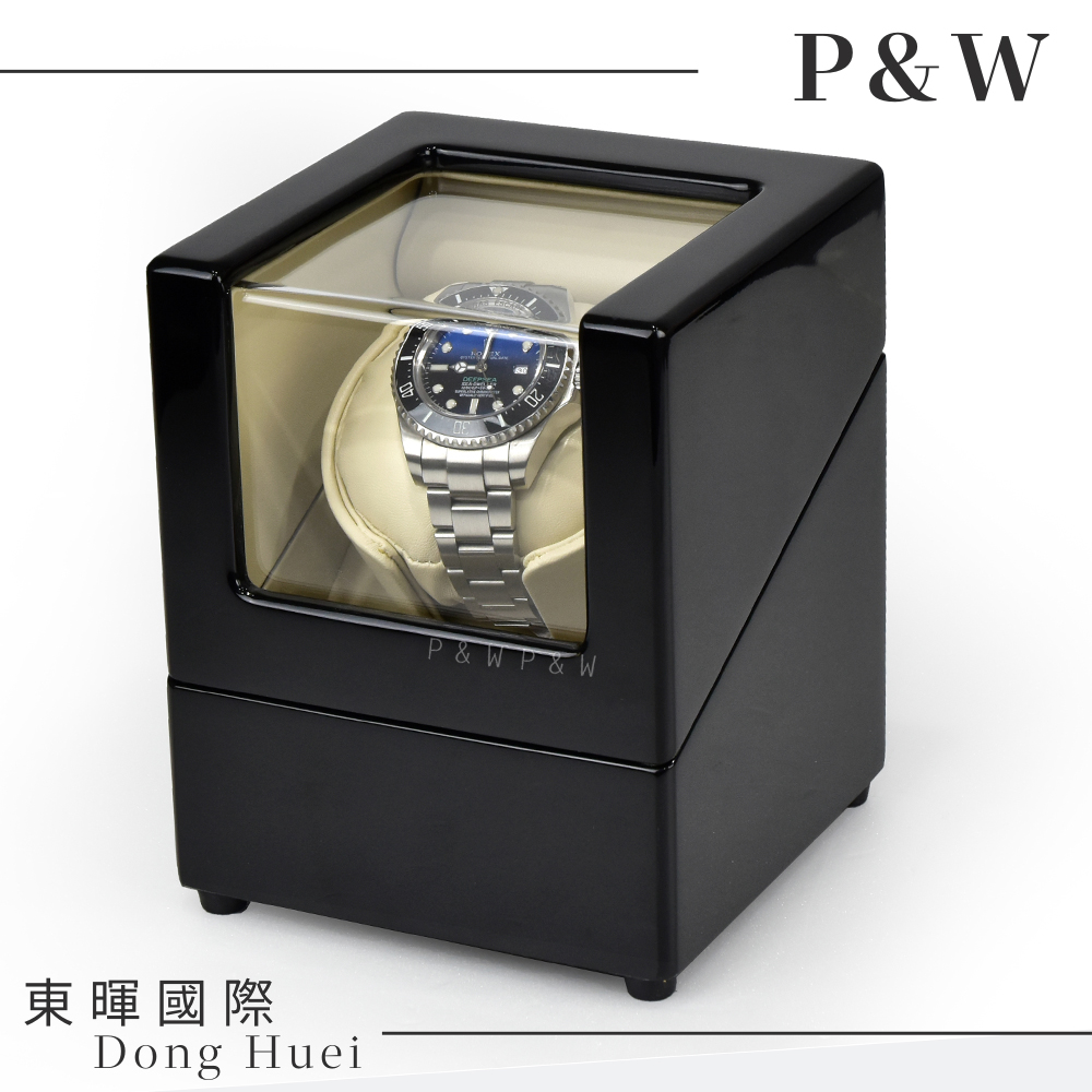 【P&W手錶上鍊盒】大錶專用 1只裝 四種模式【木質鋼琴烤漆】 (動力儲存盒、自動上鍊盒)