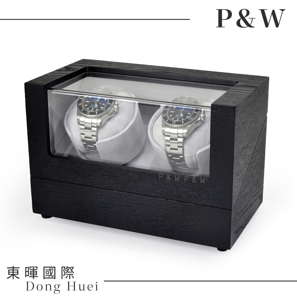 【P&W手錶上鍊盒】大錶專用 2只裝 四種模式【木質啞光】 (動力儲存盒、自動上鍊盒)