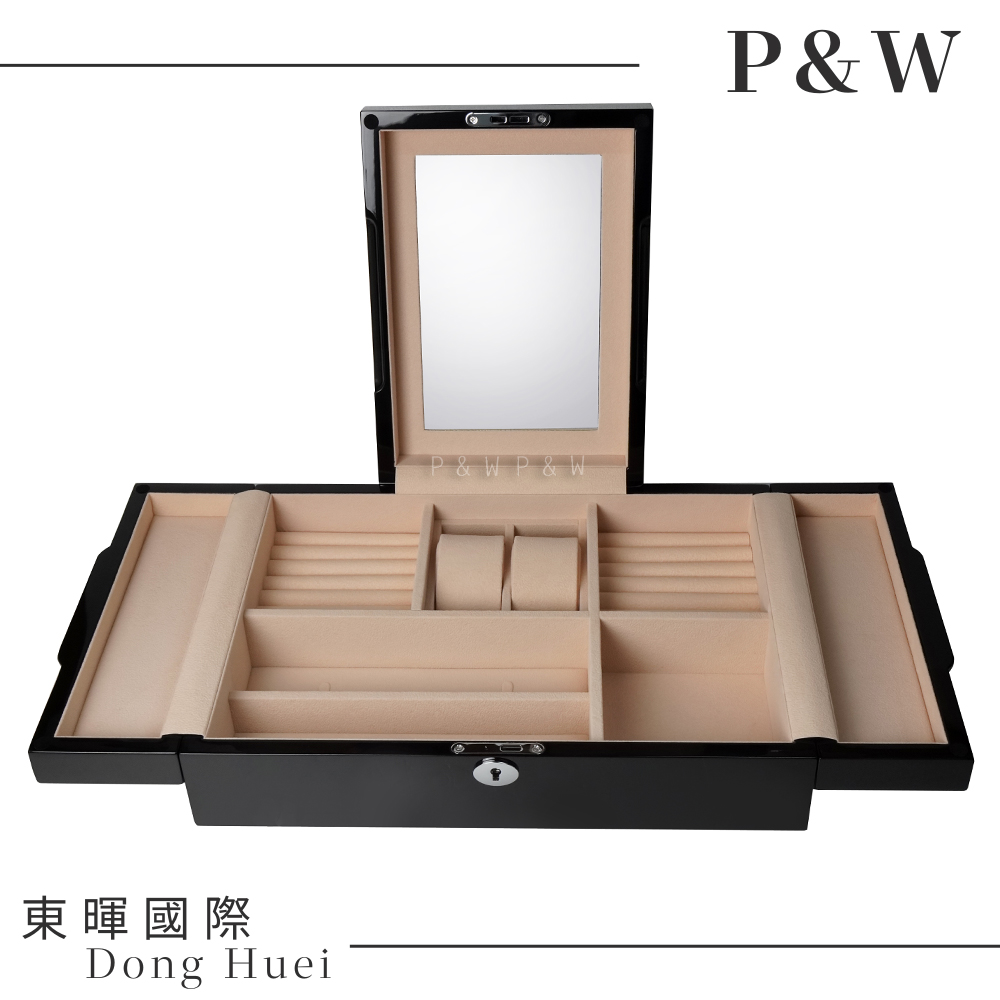 【P&W珠寶收藏盒】 【手工精品】 木質鋼琴烤漆 首飾盒+錶盒