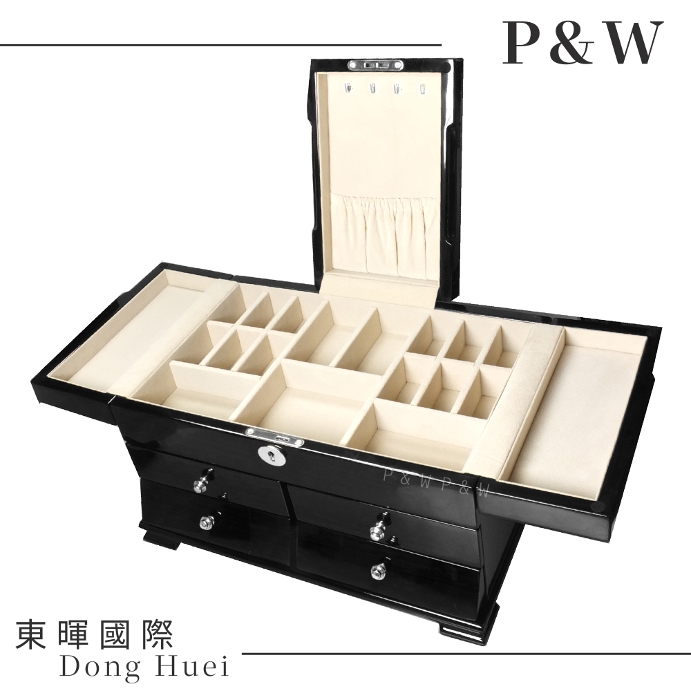 【P&W珠寶收藏盒】 【手工精品】 木質鋼琴烤漆 首飾盒