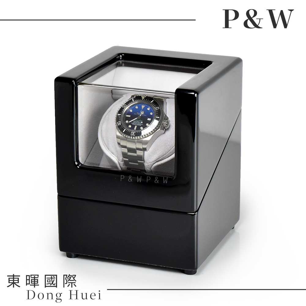 【P&W手錶上鍊盒】大錶專用 1只裝 四種模式【木質鋼琴烤漆】 (動力儲存盒、自動上鍊盒、旋轉盒)