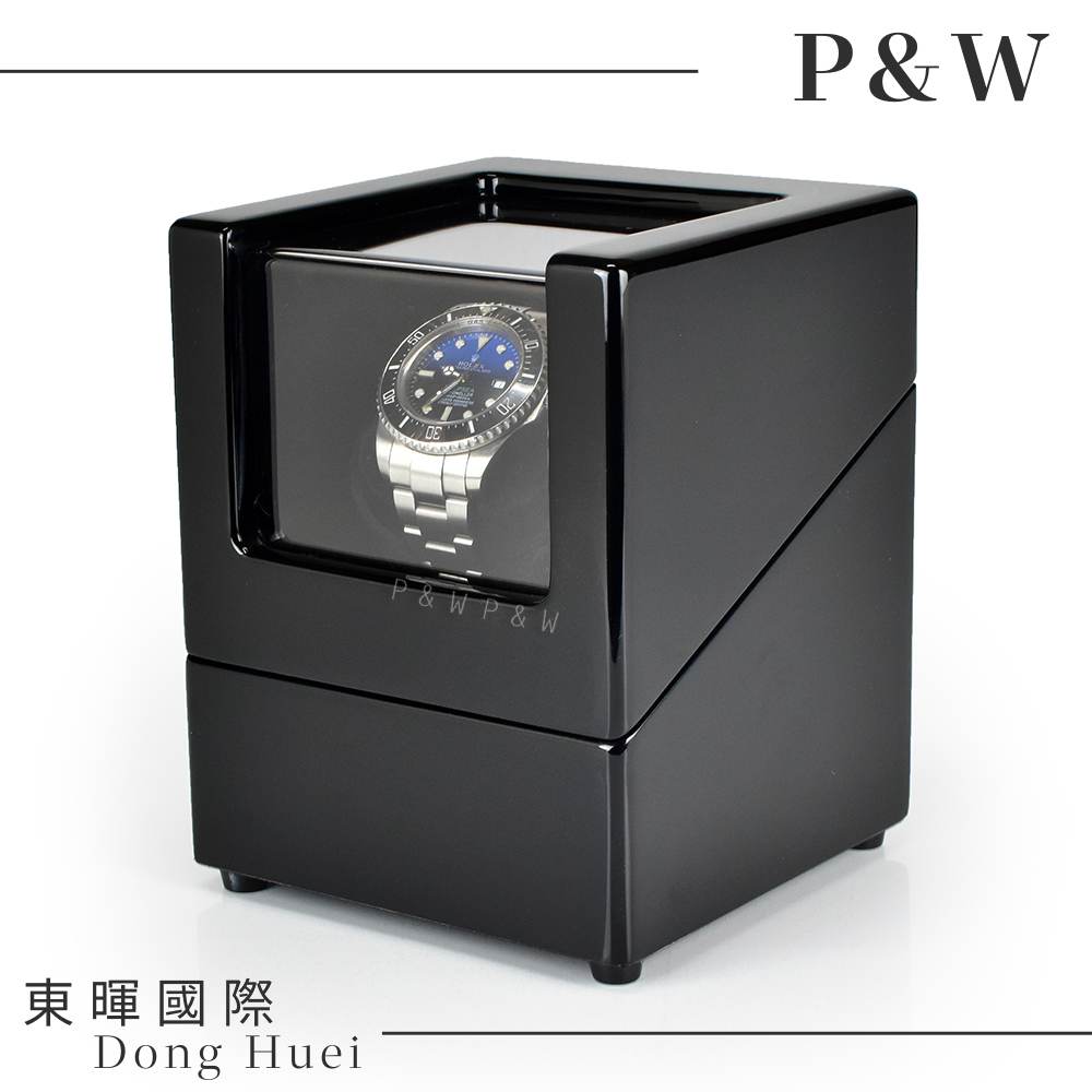 【P&W手錶上鍊盒】大錶專用 1只裝 四種模式【木質鋼琴烤漆】 (動力儲存盒、自動上鍊盒、旋轉盒)