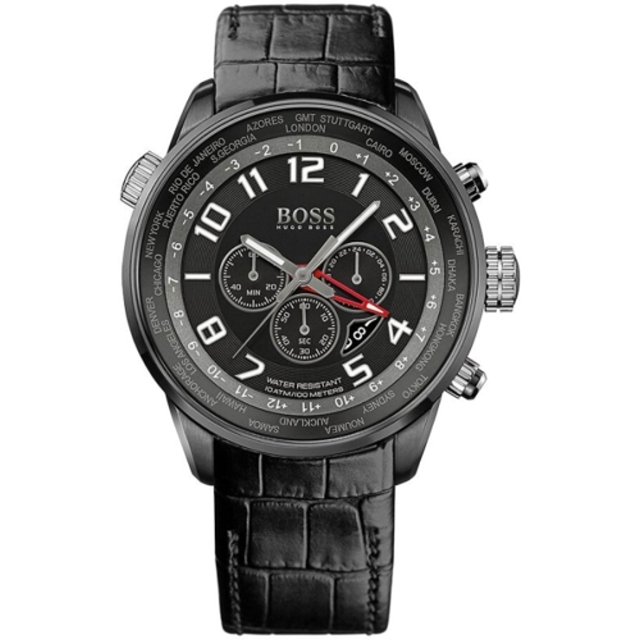 Hugo Boss Black簡約流線計時碼男錶/H1512740