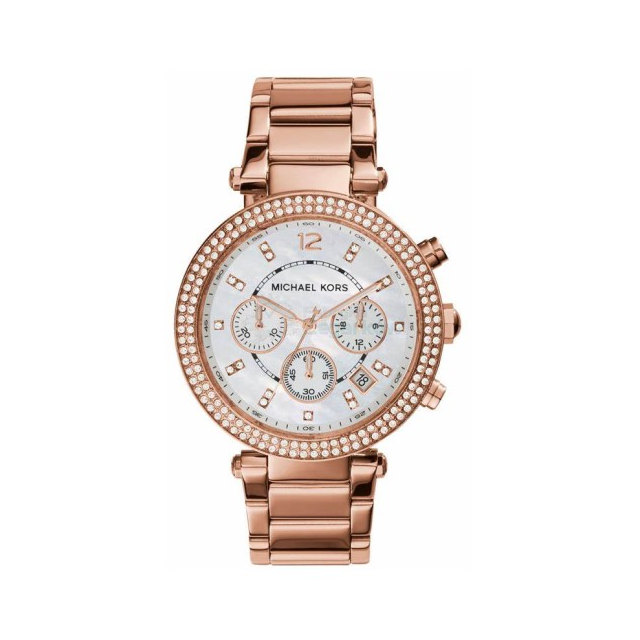 【Michael Kors】美式奢華晶鑽時尚經典腕錶-玫瑰金/MK5491