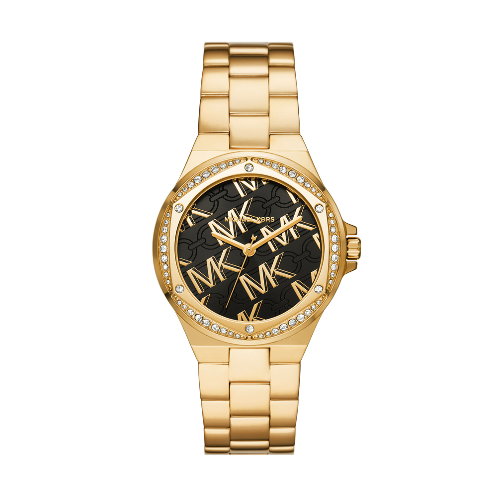 Michael Kors 璀璨晶鑽時尚腕錶-金X黑