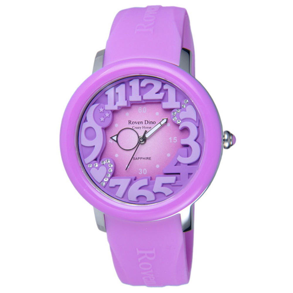 Roven Dino羅梵迪諾 漫步星雲時尚輕質量腕錶-紫