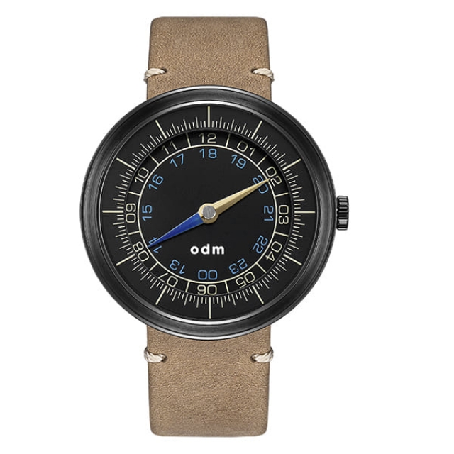 【odm】ONE單針系列羅盤設計腕錶-卡其棕/DD169-02