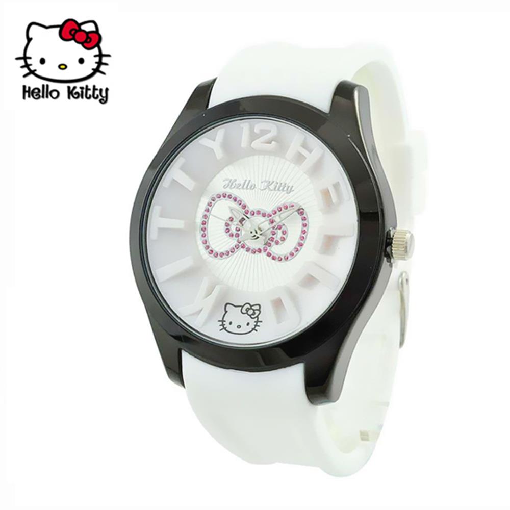 【HELLO KITTY】時尚水鑽果凍腕錶(正版授權)