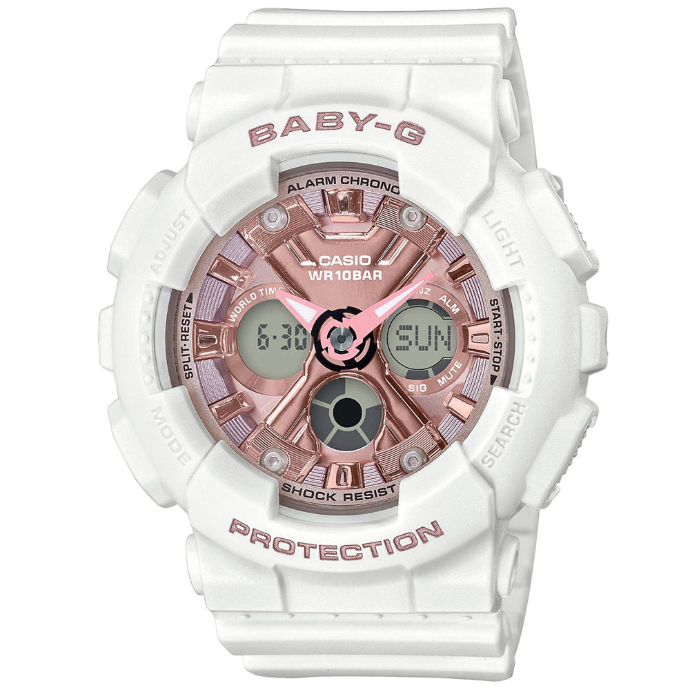CASIO卡西歐 BABY-G 街頭風格 時尚雙顯腕錶 BA-130-7A1