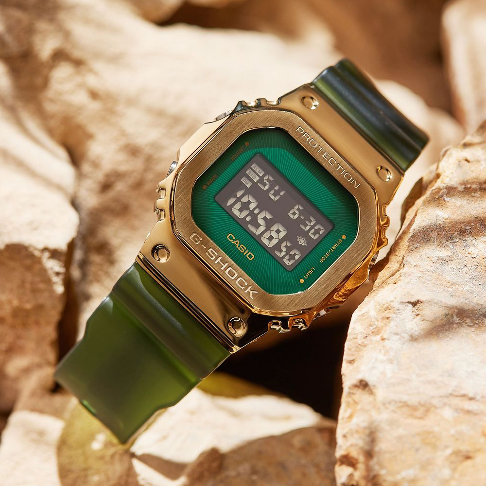 CASIO G-SHOCK 越野冒險金屬經典方形計時錶/GM-5600CL-3