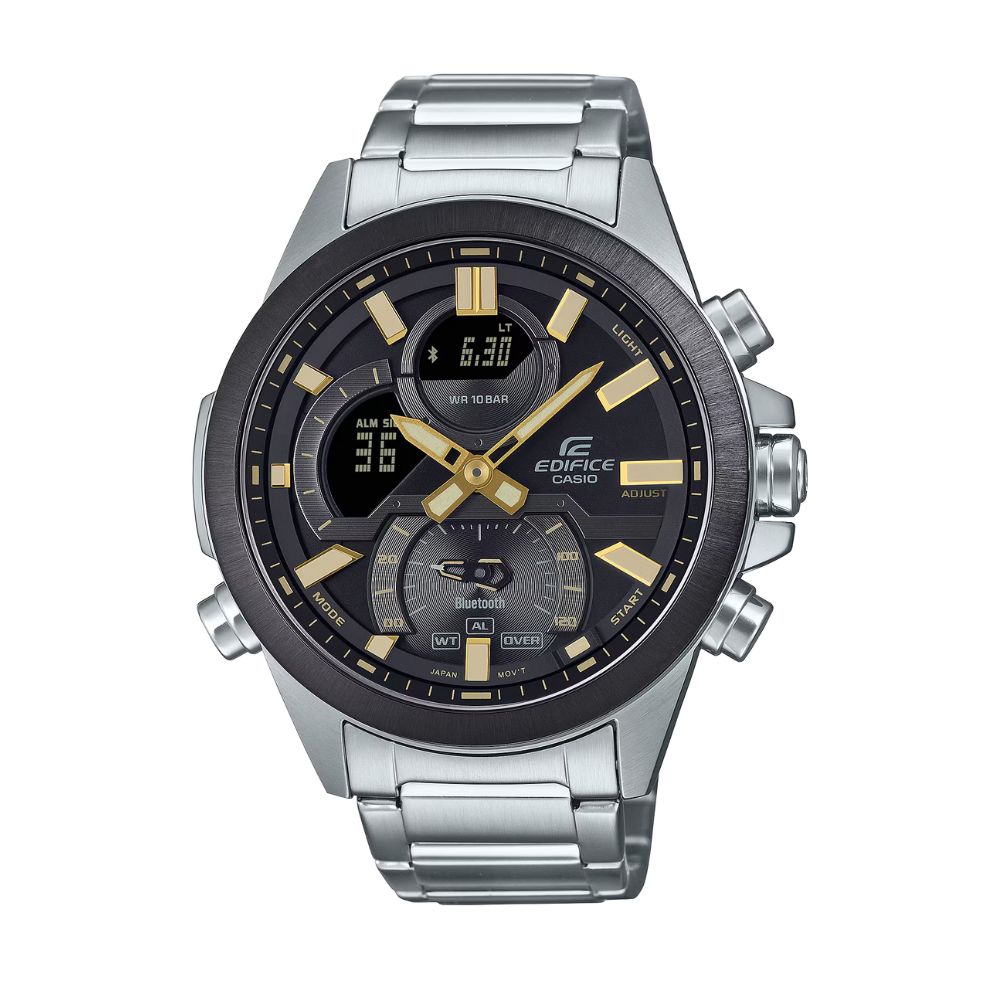 【CASIO 卡西歐】EDIFICE 藍芽 排程計時器 賽車運動 經典黑 ECB-30DB-1A9 48.7mm