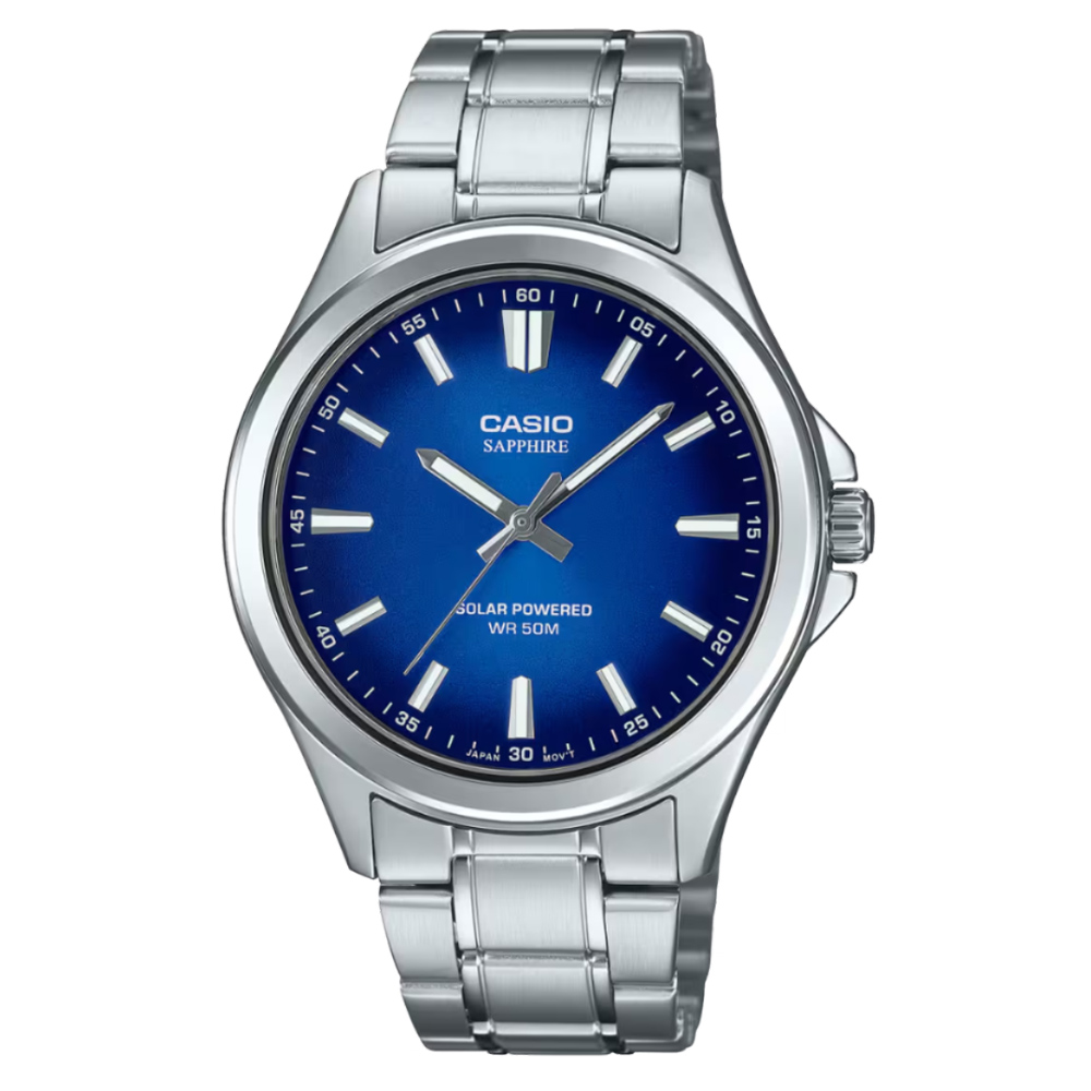 CASIO 太陽能簡約紳士鋼帶男錶 MTS-RS100D-2A