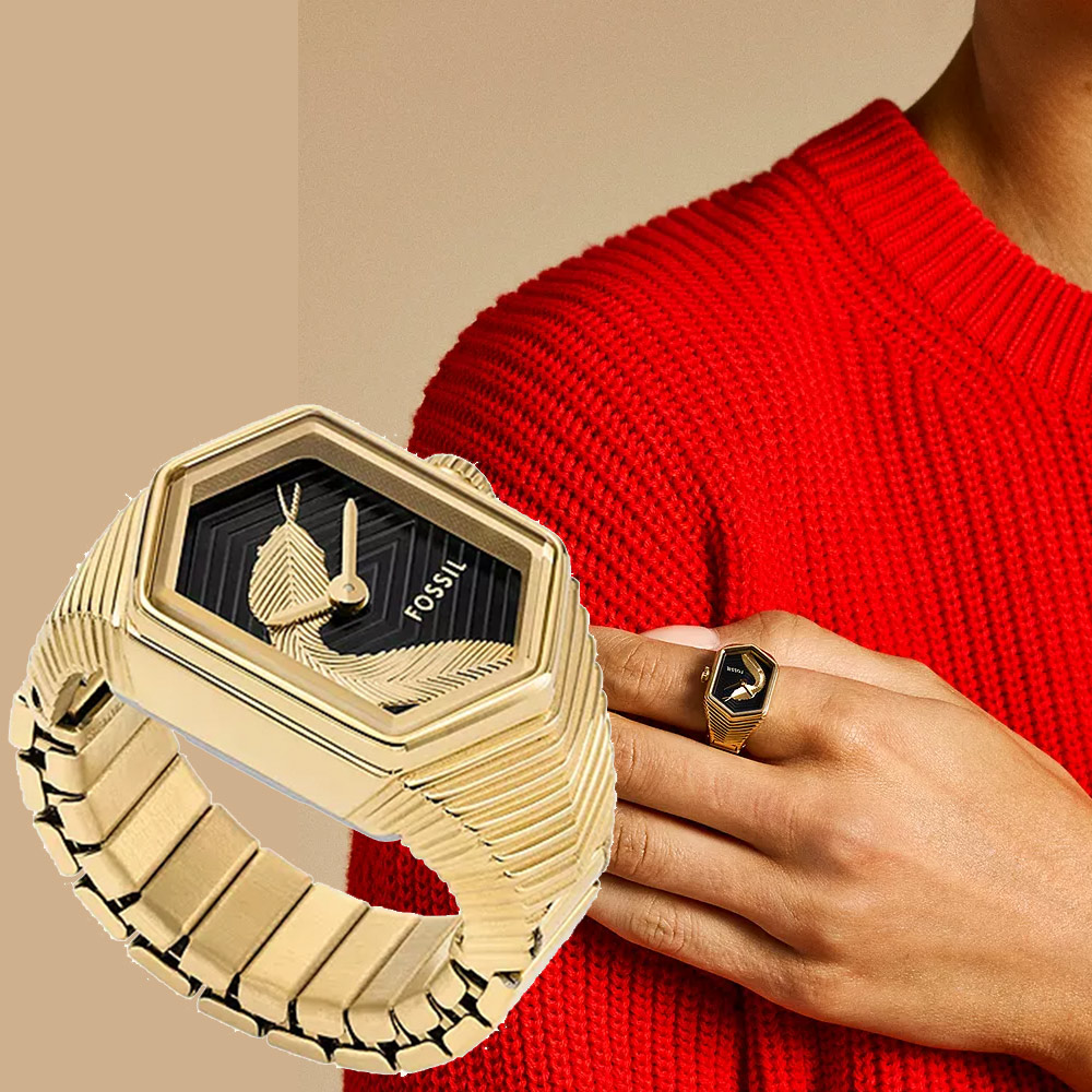 FOSSIL Watch Ring 金蛇璀璨手錶戒指 戒指錶-金 ES5382