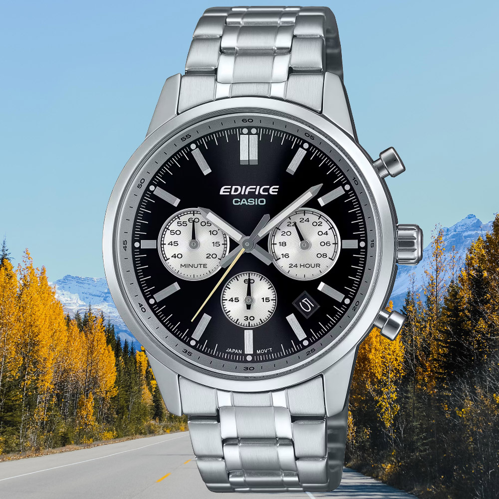 CASIO卡西歐 EDIFICE 經典簡約計時腕錶 EFR-575D-1A