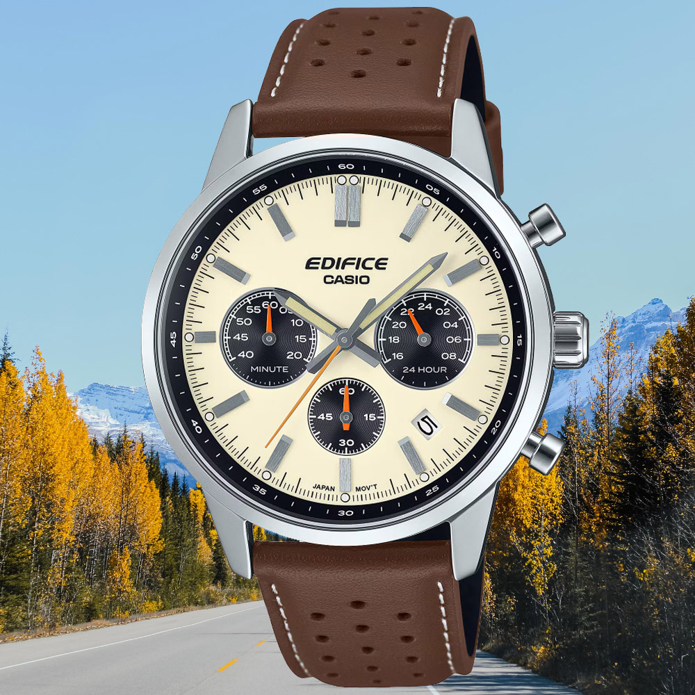 CASIO卡西歐 EDIFICE 經典簡約計時腕錶 EFR-575L-7A