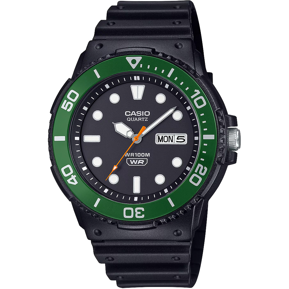 CASIO 卡西歐 潛水運動風手錶-綠x黑 MRW-230H-1E3