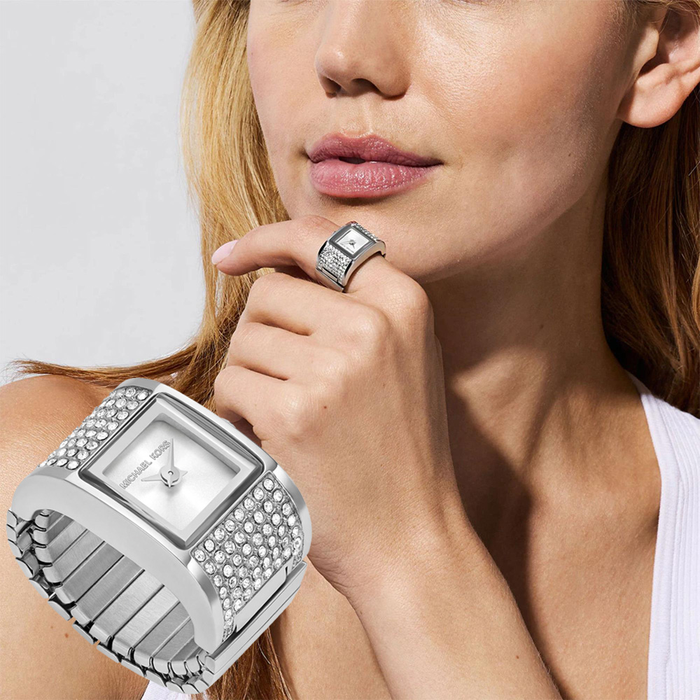 Michael Kors MK Darrington Pavé 晶鑽手錶戒指 戒指錶-12.5mm MK4884