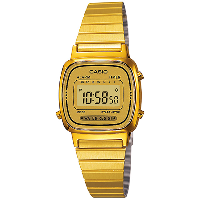 【CASIO 卡西歐】復古優雅質感時尚電子錶(LA670WGA-9DF)