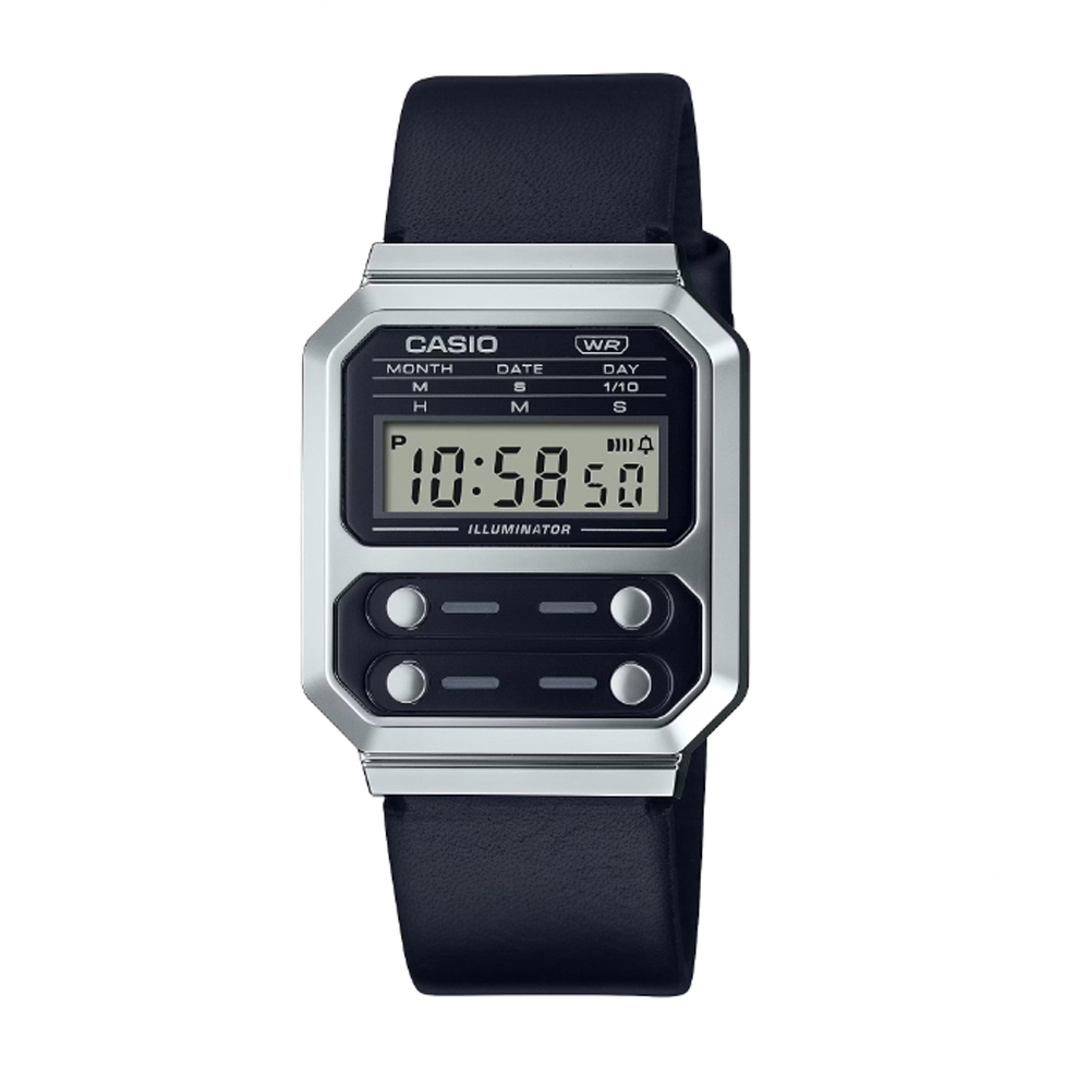 CASIO 卡西歐 經典復古歷久不衰方型電子運動手錶 A100WEL-1A