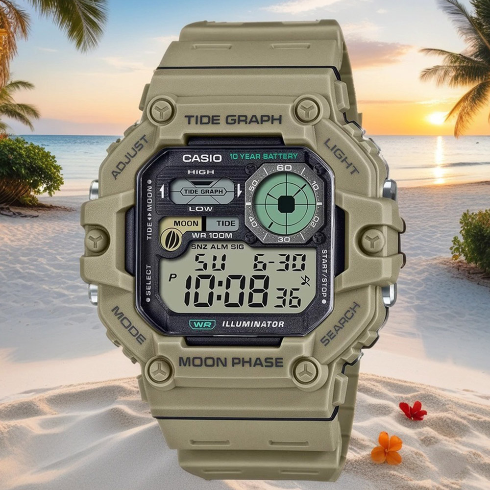 CASIO 卡西歐 海上運動10年電力手錶(WS-1700H-5AV)